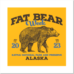 Fat Bear Week - Vintage Emblem Posters and Art